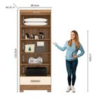 Guarda-roupa 2 Portas 1 Gaveta Com Espelhos Smart Plus Espres