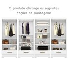 Guarda-roupa 2 Portas 1 Gaveta Com Espelhos Smart Plus Espres
