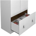 Guarda Roupa 2 Portas 1 Gaveta Satriani Flex M08 Branco/rosa/