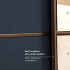 Guarda-roupa 2 Portas 222cm X 230cm Malaga Capuccino/azul