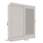 Guarda-roupa 2 Portas 2 Gavetas Com Espelho 0560 Branco/fosco