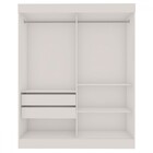 Guarda-roupa 2 Portas 2 Gavetas Com Espelho 0560 Branco/fosco