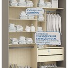 Guarda-roupa 2 Portas 2 Gavetas Elegance Niquel/blanc