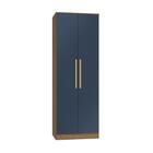 Guarda-roupa 2 Portas 2 Gavetas Kappesberg Adapt Nogueira/azu