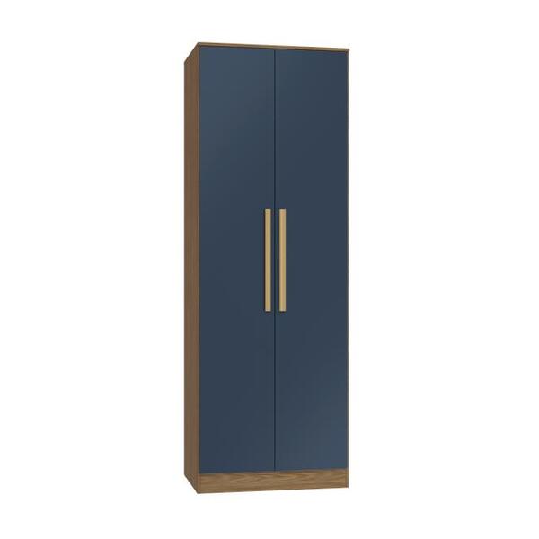Guarda-roupa 2 Portas 2 Gavetas Kappesberg Adapt Nogueira/azu