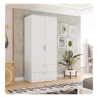 Guarda-roupa 2 Portas 2 Gavetas Sleep Branco Caemmun