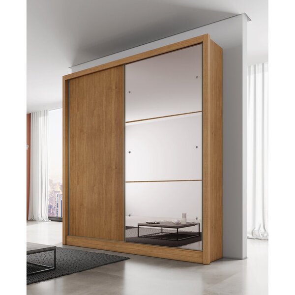 Guarda Roupa 2 Portas 3 Gavetas Com Espelho Toronto Novo Hori