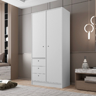 Guarda-roupa 2 Portas 3 Gavetas Módulo Ideale Quarto - Branco