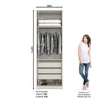 Guarda Roupa 2 Portas 3 Gavetas Predileto Areia Hp