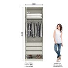 Guarda Roupa 2 Portas 3 Gavetas Predileto Areia Hp/jequitibá