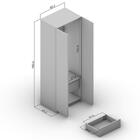 Guarda Roupa 2 Portas 3d 2 Gavetas Domi Mdp Politorno Legno/b