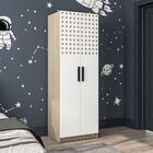 Guarda Roupa 2 Portas 3d 2 Gavetas Domi Mdp Politorno Legno/b