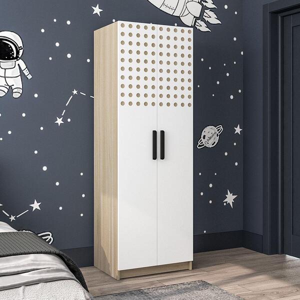 Guarda Roupa 2 Portas 3d 2 Gavetas Domi Mdp Politorno Legno/b