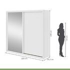 Guarda-roupa 2 Portas 4 Gavetas 100% Mdf Nix Com Espelho Bran