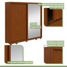 Guarda-roupa 2 Portas 4 Gavetas 100% Mdf Nix Com Espelho E Co