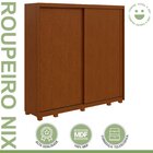 Guarda-roupa 2 Portas 4 Gavetas 100% Mdf Nix Com Pés Frassino