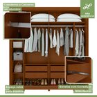 Guarda-roupa 2 Portas 4 Gavetas 100% Mdf Nix Com Pés Frassino