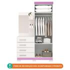 Guarda Roupa 2 Portas 4 Gavetas Mdf Flexcolor Melissa Acp Móv