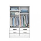 Guarda-roupa 2 Portas 6 Gavetas Chicago Tcil Móveis Branco