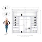 Guarda-roupa 2 Portas 6 Gavetas Coliseu Cinamomo