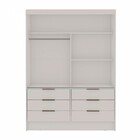 Guarda-roupa 2 Portas 6 Gavetas Com Espelho 0559 Branco - Gen