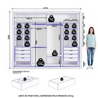 Guarda Roupa 2 Portas 8 Gavetas Magnifico Zanzini Jacaranda