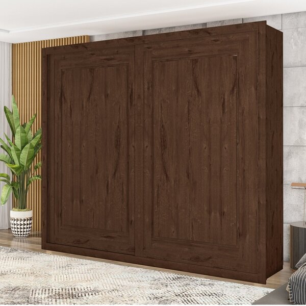 Guarda Roupa 2 Portas 8 Gavetas Magnifico Zanzini Jacaranda