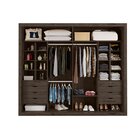 Guarda Roupa 2 Portas 8 Gavetas Magnifico Zanzini Jacaranda