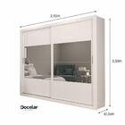 Guarda Roupa 2 Portas Branco Docelar Ipanema Com Espelho
