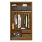 Guarda Roupa 2 Portas Brie Castanho Wood