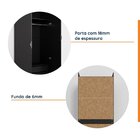 Guarda-roupa 2 Portas Cabideiro 2 Gavetas Hera Cabecasa Madei