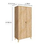 Guarda-roupa 2 Portas Com Cabide Puma Amadeirado