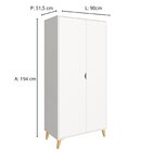 Guarda-roupa 2 Portas Com Cabide Puma Branco