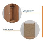Guarda Roupa 2 Portas Com Cabideiro 2 Gavetas Hera Cabecasa M