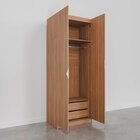 Guarda Roupa 2 Portas Com Cabideiro 2 Gavetas Hera Cabecasa M