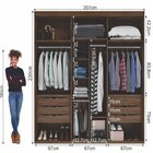 Guarda-roupa 2 Portas Com Espelho 100% Mdf Inovatto Freijó/of