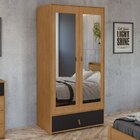 Guarda Roupa 2 Portas Com Espelho 1 Gaveta Valencia Móveis Lo