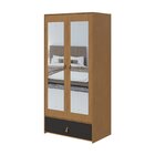 Guarda Roupa 2 Portas Com Espelho 1 Gaveta Valencia Móveis Lo