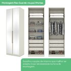 Guarda Roupa 2 Portas Com Espelho 3 Gavetas Seletto Areia Hp