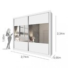 Guarda-roupa 2 Portas Com Espelho 6 Gavetas Florida Tcil Móve