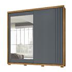 Guarda Roupa 2 Portas Com Espelho Dhara Freijó Cinza 984031