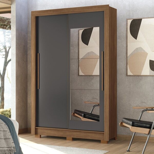 Guarda-roupa 2 Portas Correr 2 Gavetas Com Espelho Lapa Jatob