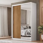 Guarda-roupa 2 Portas Correr 4 Gavetas London Branco/amêndola