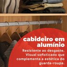 Guarda-roupa 2 Portas Correr 4 Gavetas London Cinamon/off-whi