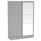 Guarda Roupa 2 Portas De Correr 1 Espelho Lynx Politorno Cinza