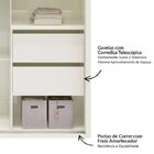 Guarda Roupa 2 Portas De Correr 2 Gavetas 179cm 100% Mdf   Of