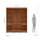 Guarda Roupa 2 Portas De Correr 2 Gavetas Com Espelho Porto F