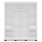 Guarda Roupa 2 Portas De Correr 2 Gavetas Lisboa Branco/azul