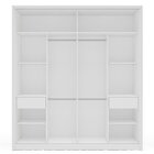 Guarda-roupa 2 Portas De Correr 2 Gavetas Móveis Valência Bra