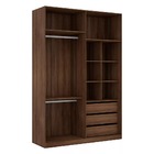 Guarda Roupa 2 Portas De Correr 3 Gavetas 159cm Com Espelho P